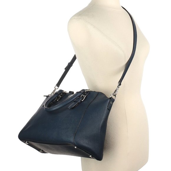 MICHAEL KORS - Ciara Navy Saffiano Leather Satchel - Picture 12 of 12